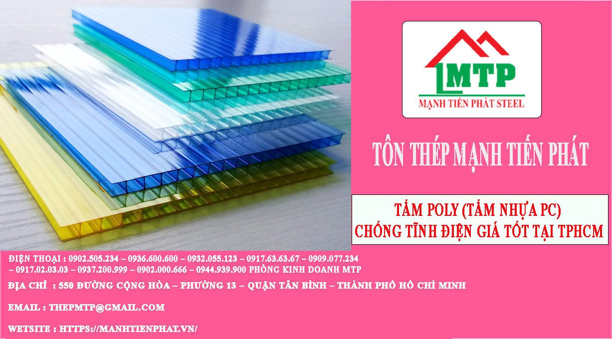 Tấm Poly (tấm nhựa PC) chống tĩnh điện giá tốt tại TPHCM