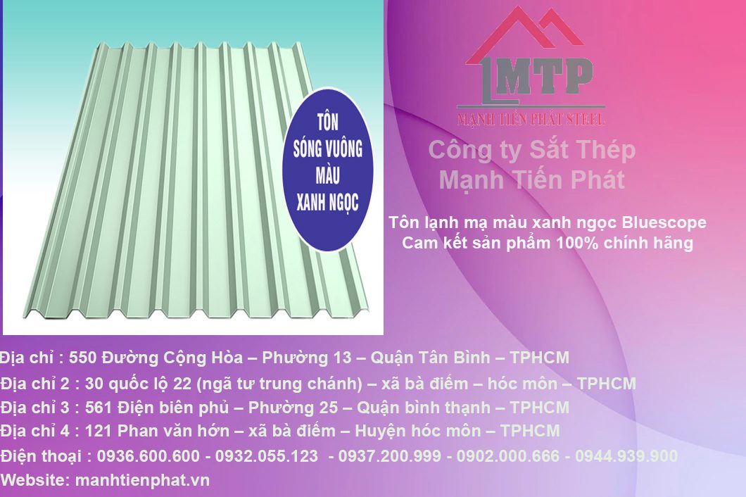 ton lanh mau xanh ngoc xay dung