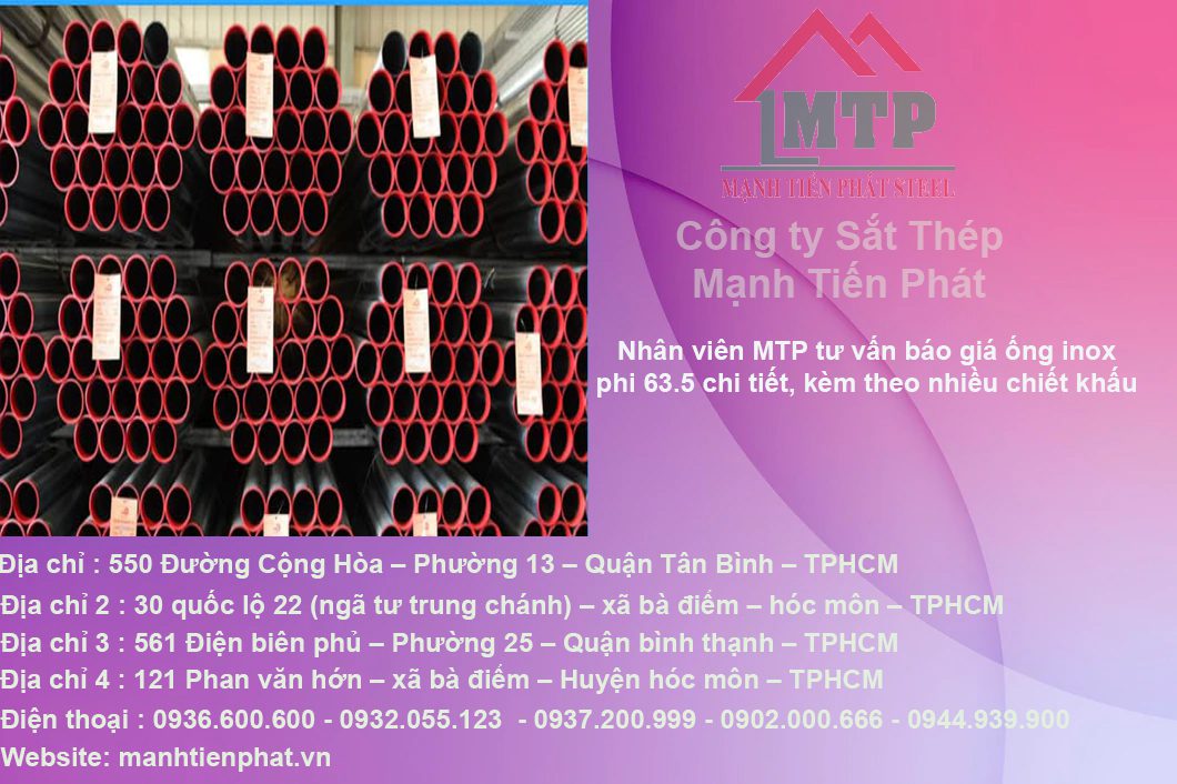 Gia Ong Inox Phi 63.5 Mtp Gia Tot Nhat Mien Nam