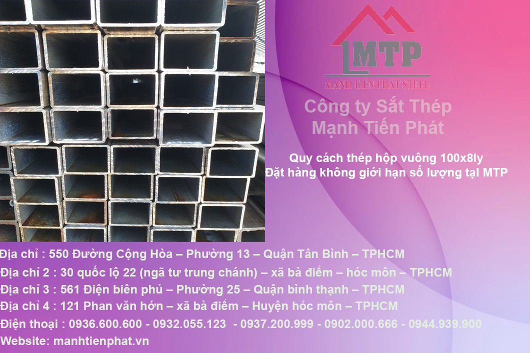 Bảng quy cách thép hộp vuông 100x8ly 10 quy cach thep vuong