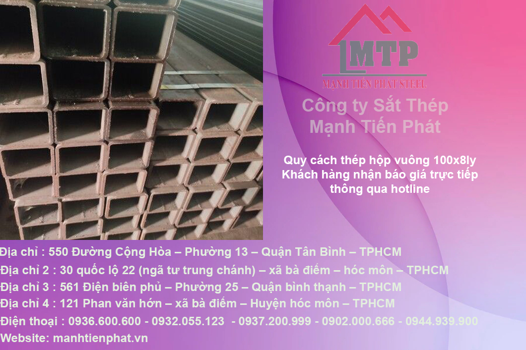 Bảng quy cách thép hộp vuông 100x8ly 17 thep vuong tai cty mtp