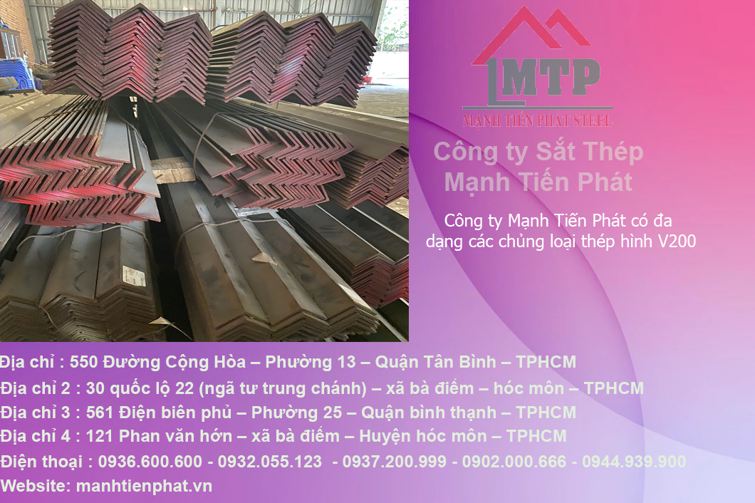 Bảng báo giá thép hình V200 tại Ninh Thuận 11 bang quy cach va tieu chuan thep hinh v