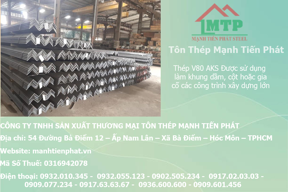 Bảng báo giá thép hình V80 An Khánh AKS tại Đắk Nông 11 bang bao gia sat thep chu v80 gia re