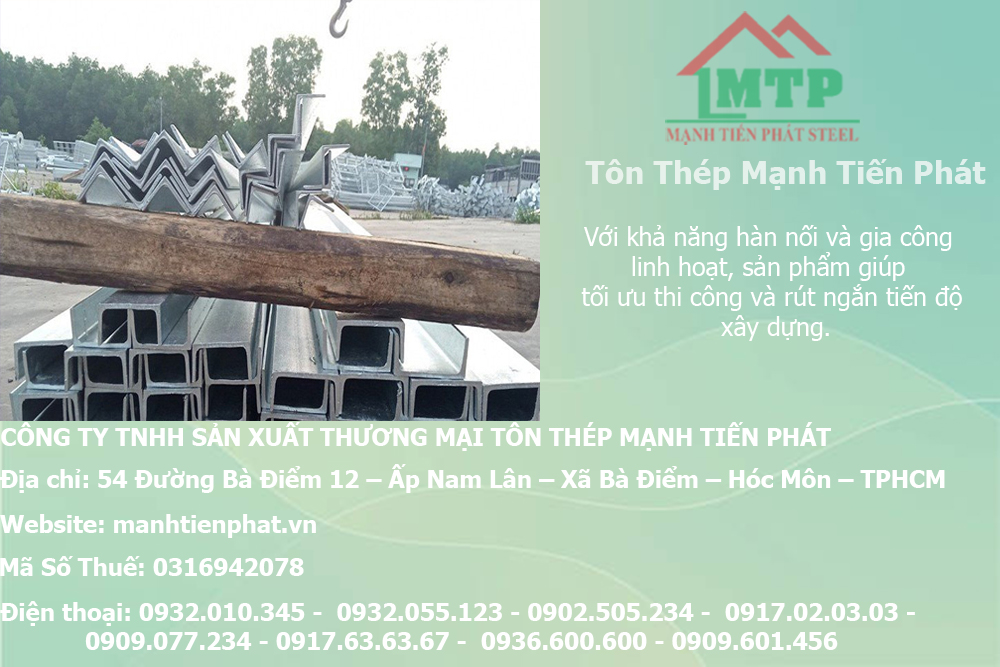 Bảng báo giá thép hình V90 An Khánh AKS tại Quận 2 8 bang bao gia thep hinh v xay dung mtp