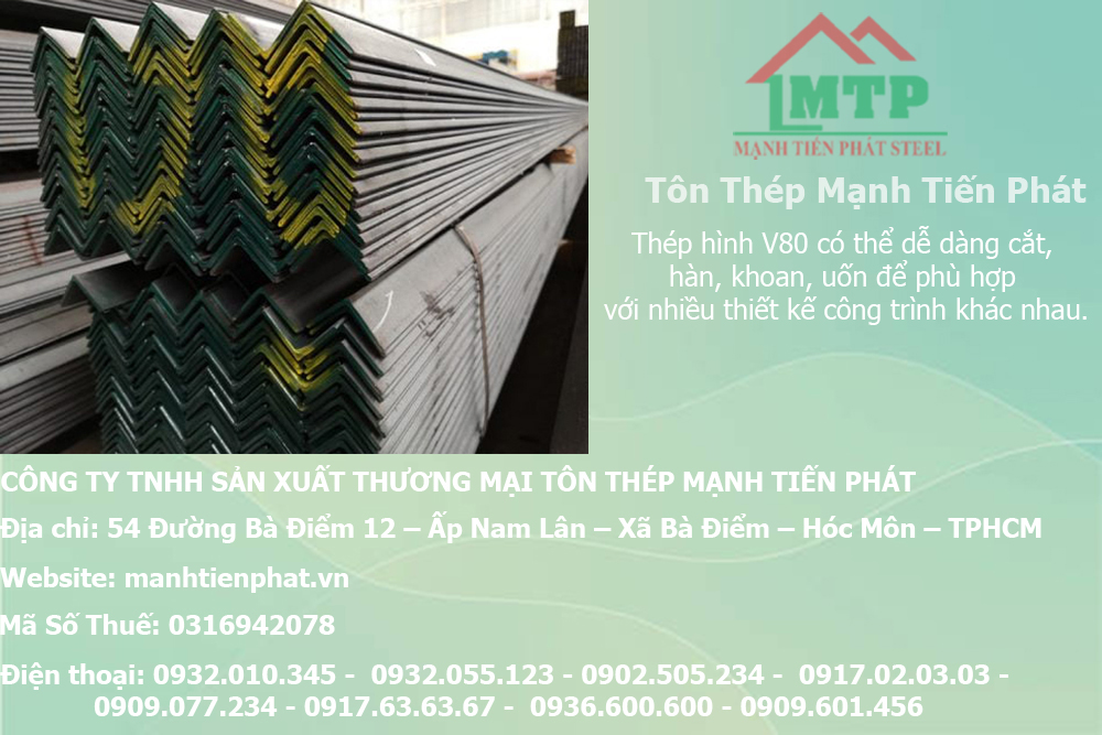 Bảng báo giá thép hình V80 An Khánh AKS tại Sóc Trăng 9 bang trong luong thep v