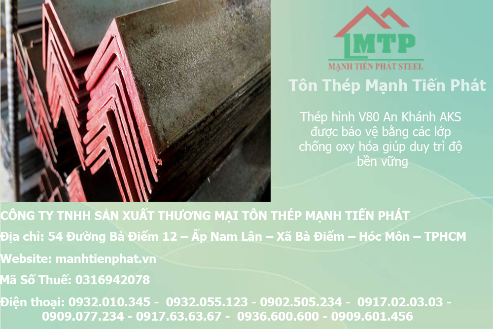 Bảng báo giá thép hình V80 An Khánh AKS tại Ninh Thuận 7 thep v anh
