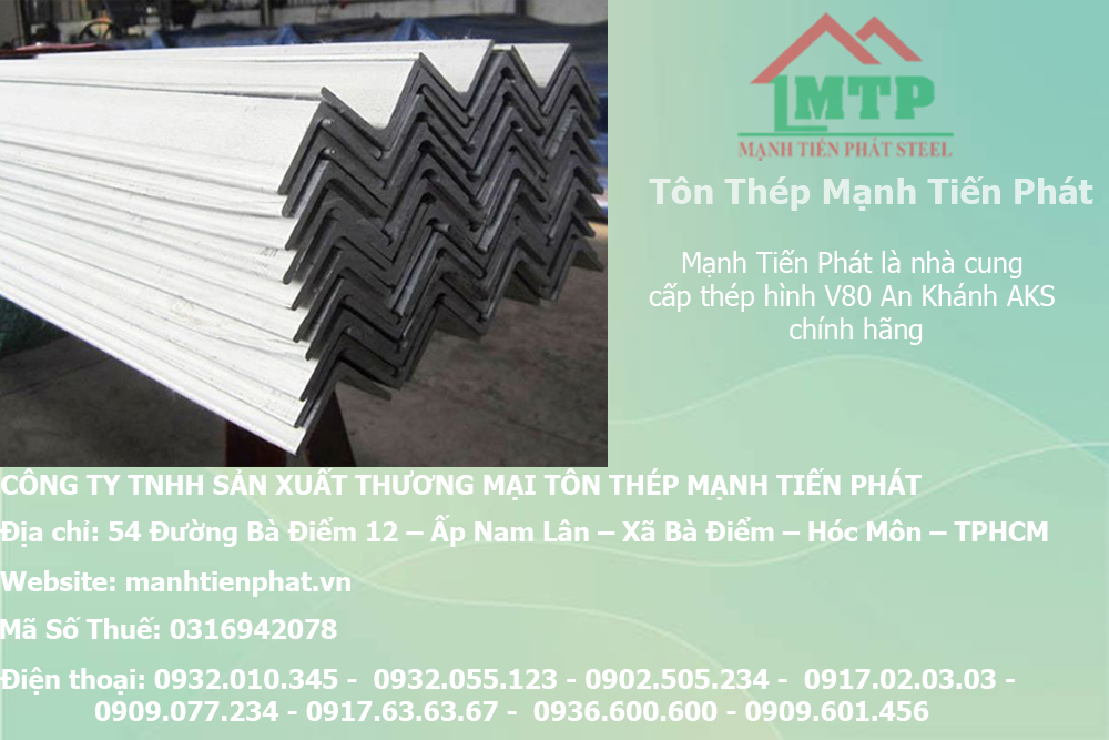 Bảng báo giá thép hình V80 An Khánh AKS tại Đắk Lắk 8 thep v goc duc inox mtp
