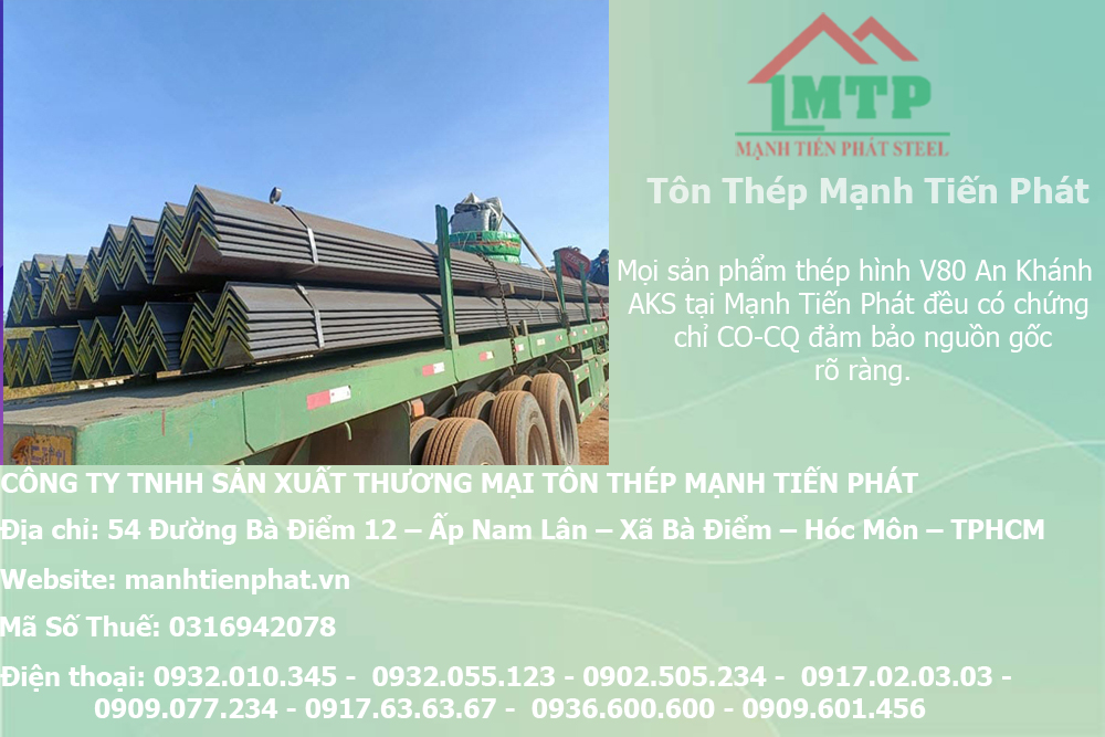 Bảng báo giá thép hình V80 An Khánh AKS tại Sóc Trăng 7 thep v han quoc den