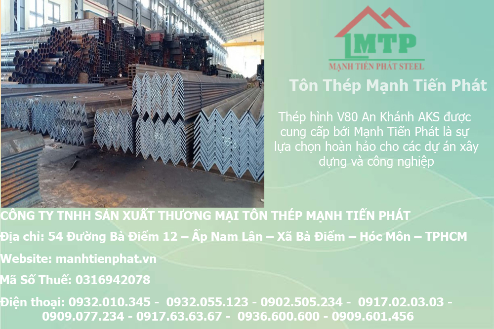 Bảng báo giá thép hình V80 An Khánh AKS tại Đắk Lắk 5 thep v kem chan