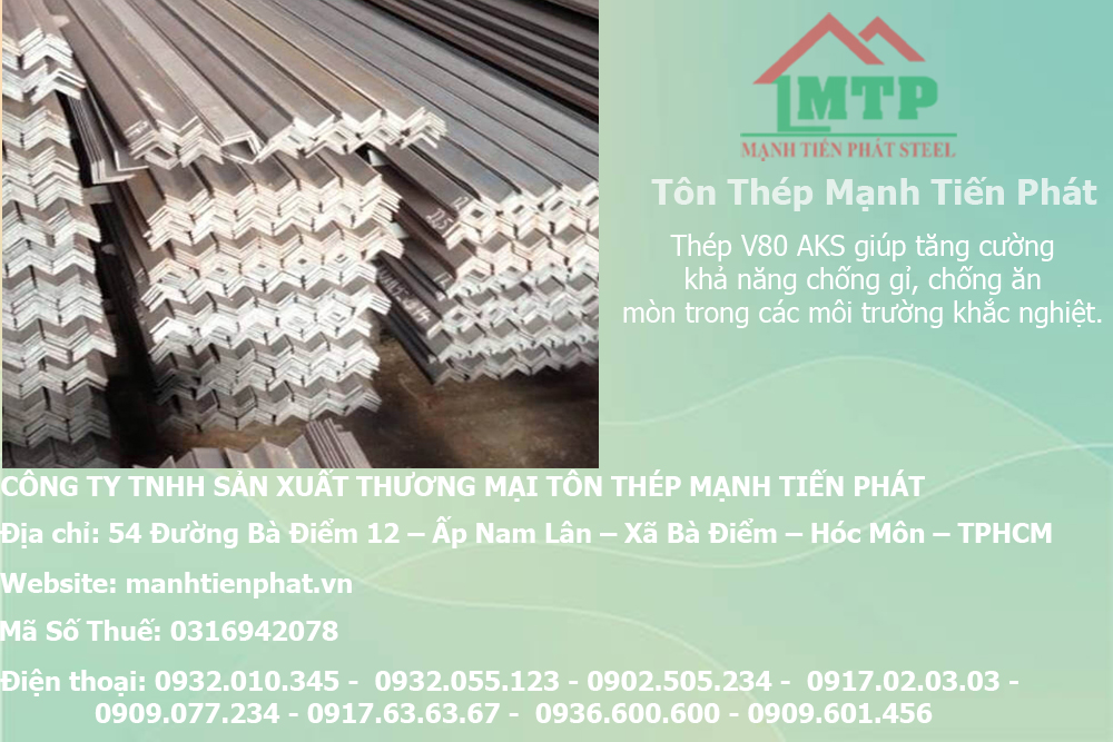 Bảng báo giá thép hình V80 An Khánh AKS tại Cần Thơ 7 thep v ma kem 1