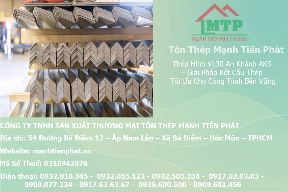Bảng báo giá thép hình V130 An Khánh AKS tại huyện Nhà Bè 6 san pham thep v chinh hang