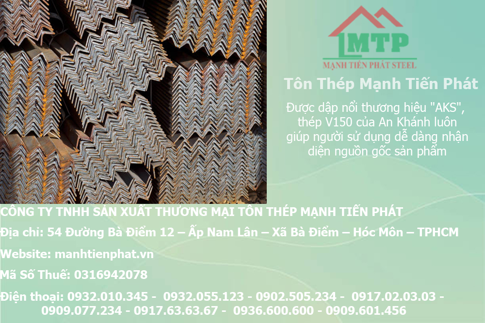 Bảng báo giá thép hình V150 An Khánh AKS tại Quận Tân Phú 11 thep v150 kem