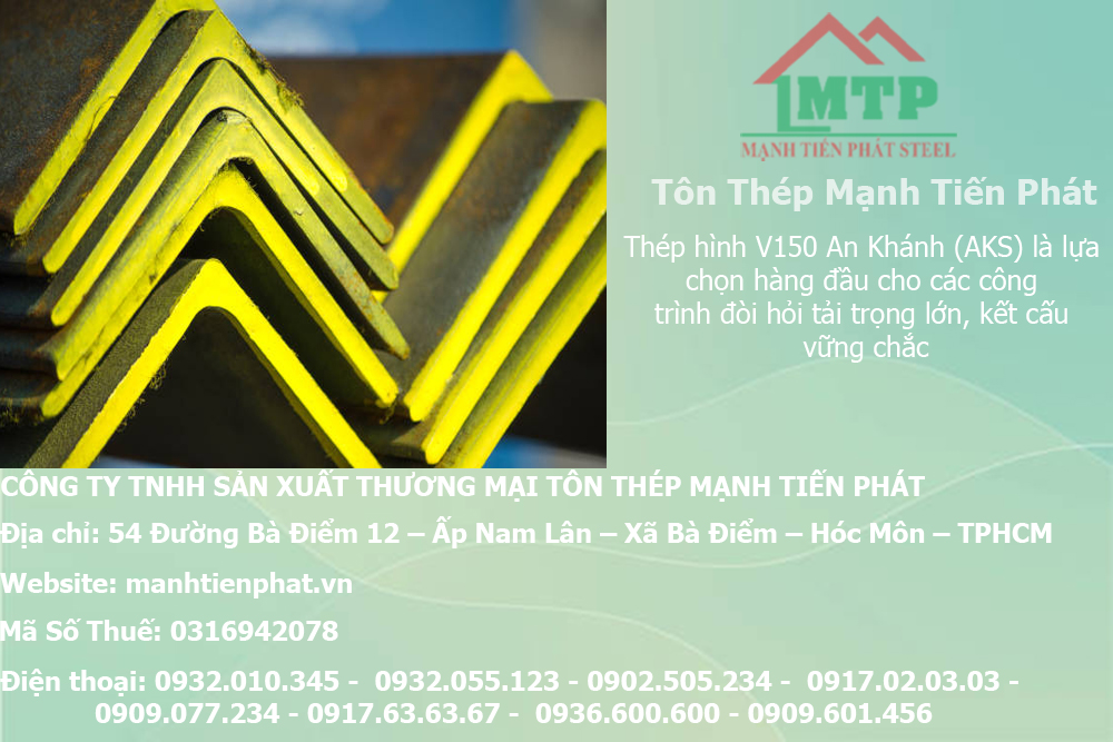Bảng báo giá thép hình V150 An Khánh AKS tại Tây Ninh 15 thep v150 xay dung mtp