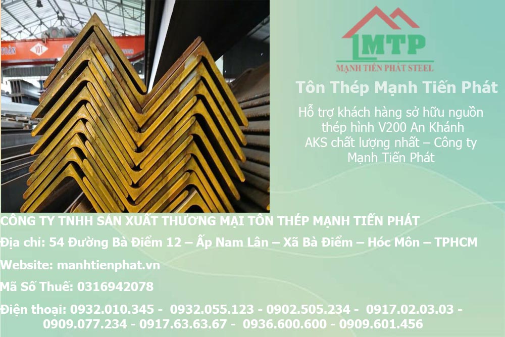 Bảng báo giá thép hình V200 An Khánh AKS tại Sóc Trăng 11 bang bao gia thep hinh v xay dung
