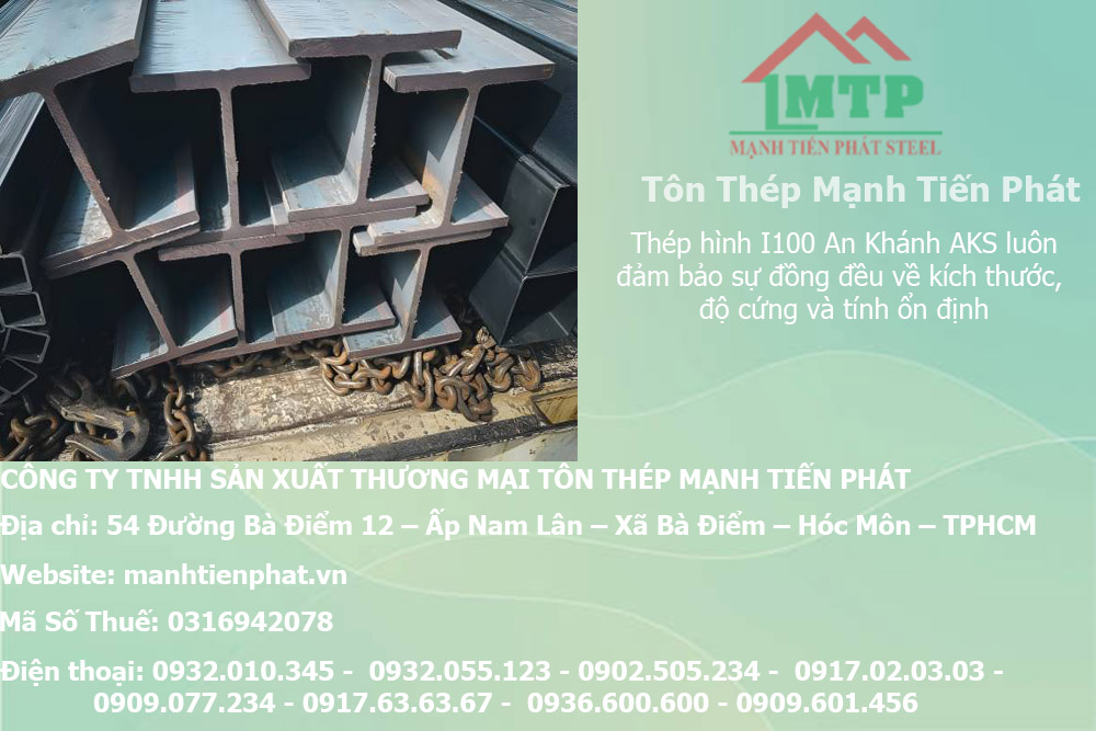 Bảng báo giá thép hình I100 An Khánh AKS tại Cần Thơ 11 bang bao gia thep i