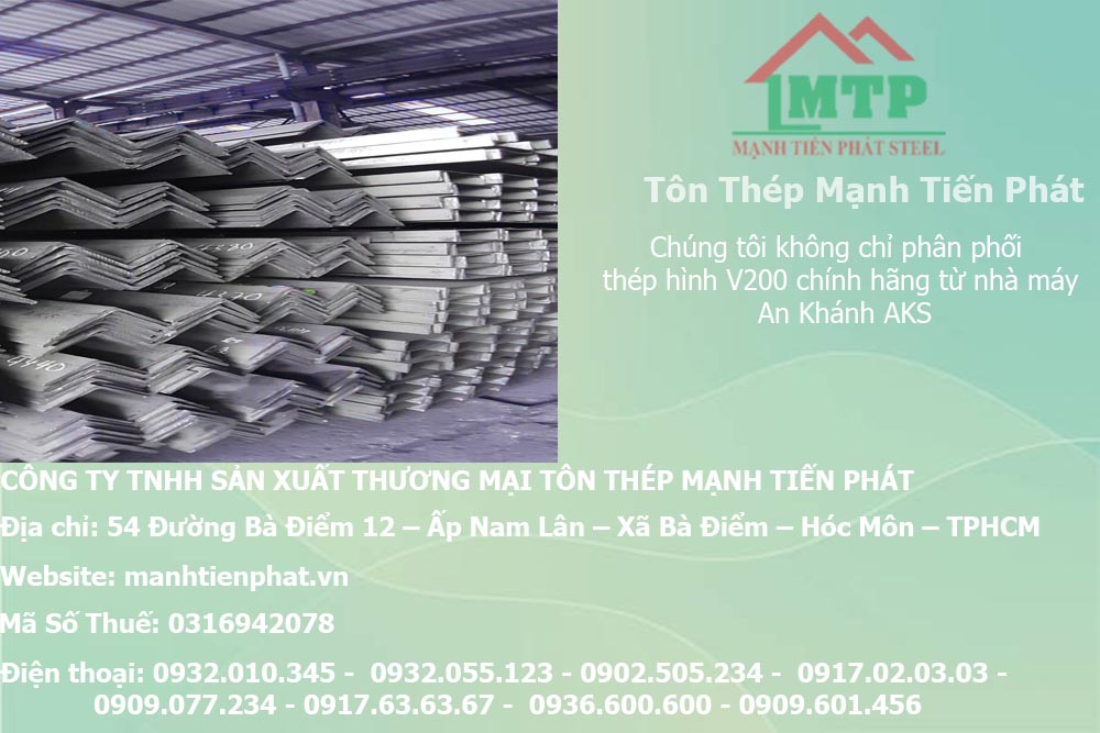 Bảng báo giá thép hình V200 An Khánh AKS tại Quận 10 8 bang bao gia thep v xay dung