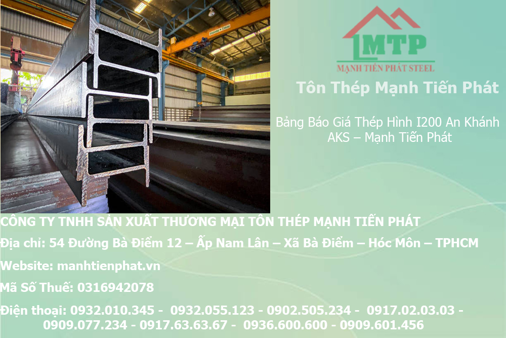 Bảng báo giá thép hình I200 An Khánh AKS tại huyện Củ Chi 5 bang gia Thep hinh i