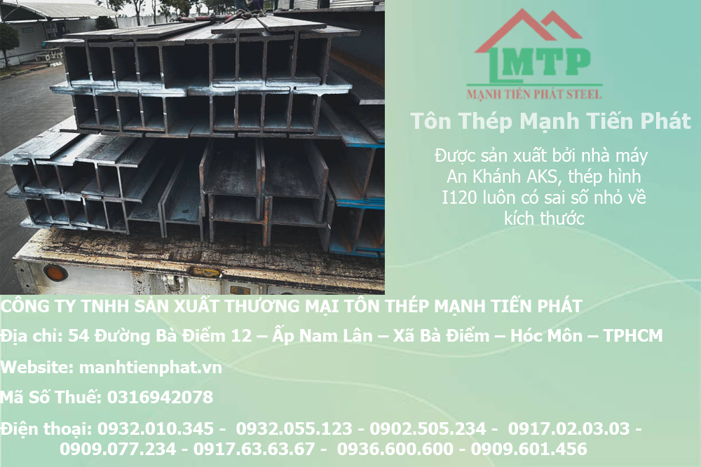 Bảng báo giá thép hình I120 An Khánh AKS tại Tây Ninh 9 bang gia sat hinh i chinh hang