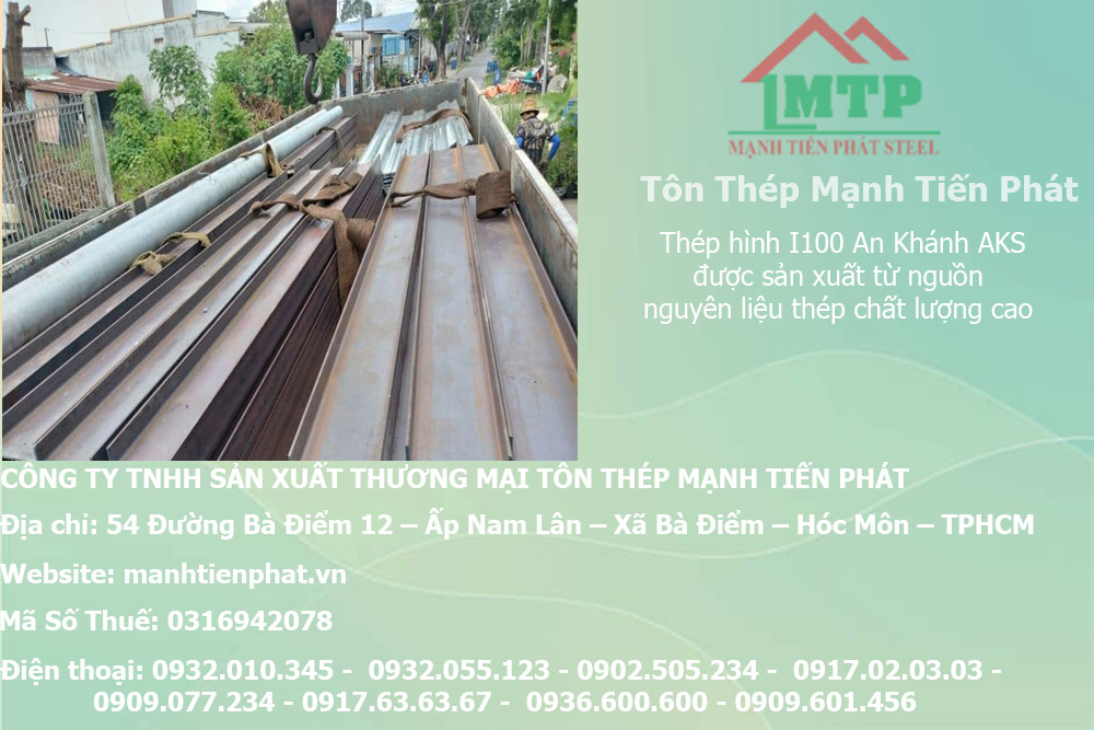 Bảng báo giá thép hình I100 An Khánh AKS tại Cần Thơ 6 bao gia thep