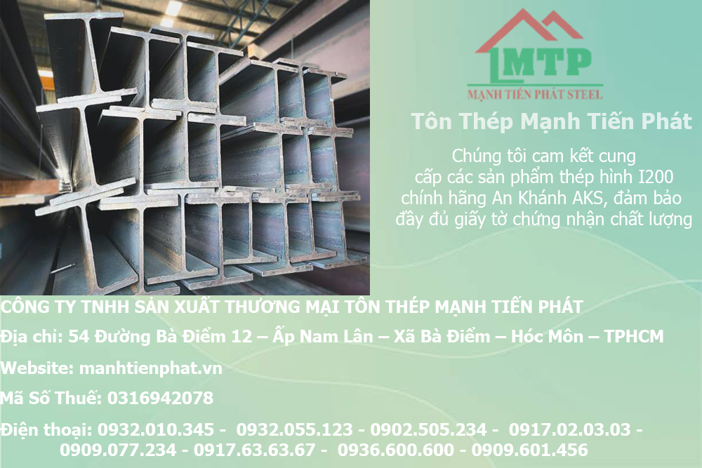 Bảng báo giá thép hình I200 An Khánh AKS tại Cà Mau 9 gia Thep hinh i xay dung