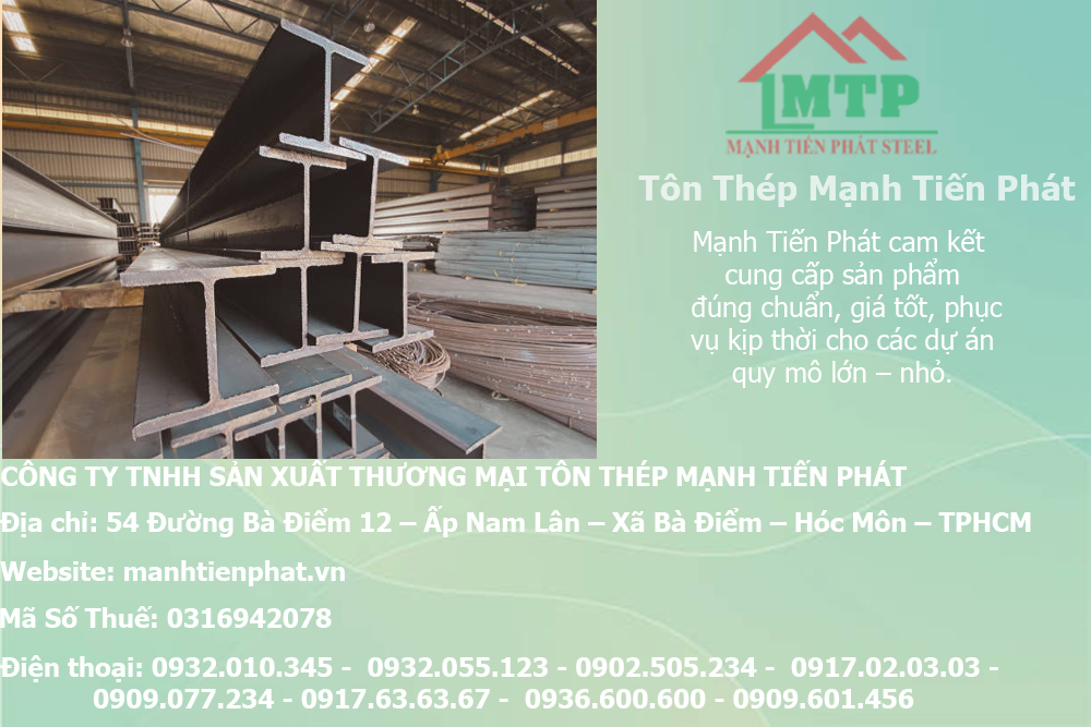 Bảng báo giá thép hình I120 An Khánh AKS tại Quận 10 6 gia thep hinh chu i xay dung tai cong ty manhtienphat