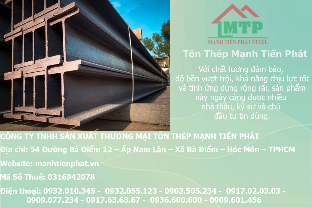 Bảng báo giá thép hình I100 An Khánh AKS tại huyện Hóc Môn 8 manh tien phat cung cap thep chu i xay dung