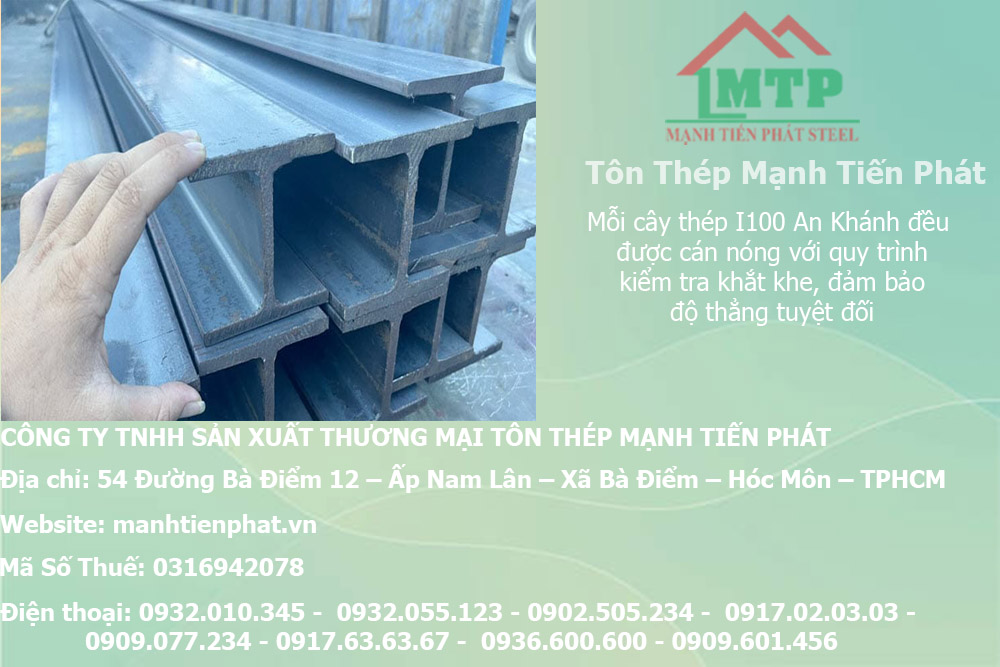 Bảng báo giá thép hình I100 An Khánh AKS tại Cà Mau 15 quy cach thep i100