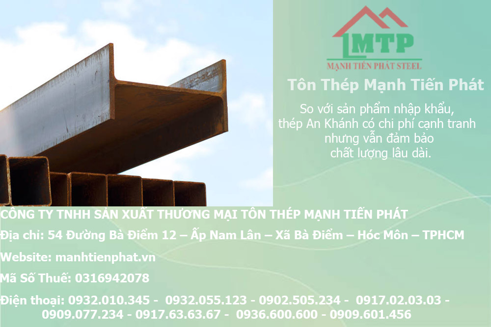 Bảng báo giá thép hình I100 An Khánh AKS tại Cà Mau 14 san pham thep hinh chu i chinh hang