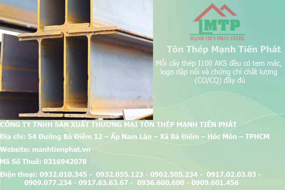 Bảng báo giá thép hình I100 An Khánh AKS tại Quận Gò Vấp 8 sat hinh i