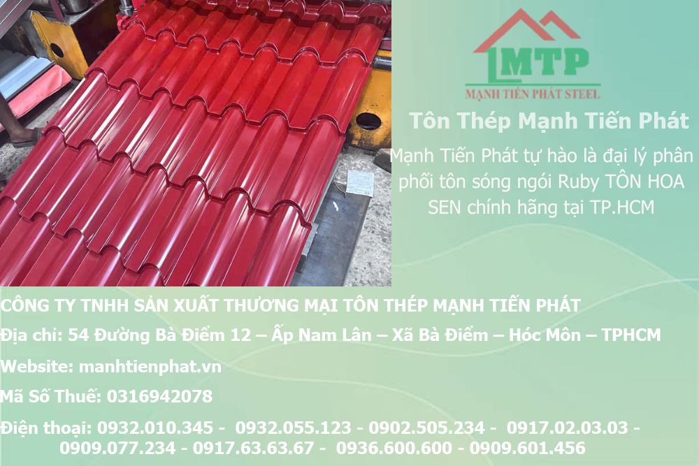 Bảng báo giá tôn sóng ngói giả ngói ruby hãng TÔN HOA SEN 3.5dem, 4dem, 4.5dem, 5dem, mua tôn sóng ngói ruby hãng TÔN HOA SEN độ dày 0.35mm, 4.0mm, 4.5mm, 5.0mm giá rẻ nhất hiện nay hôm hay tại tphcm 9 bang gia ton ruby hoa sen 05