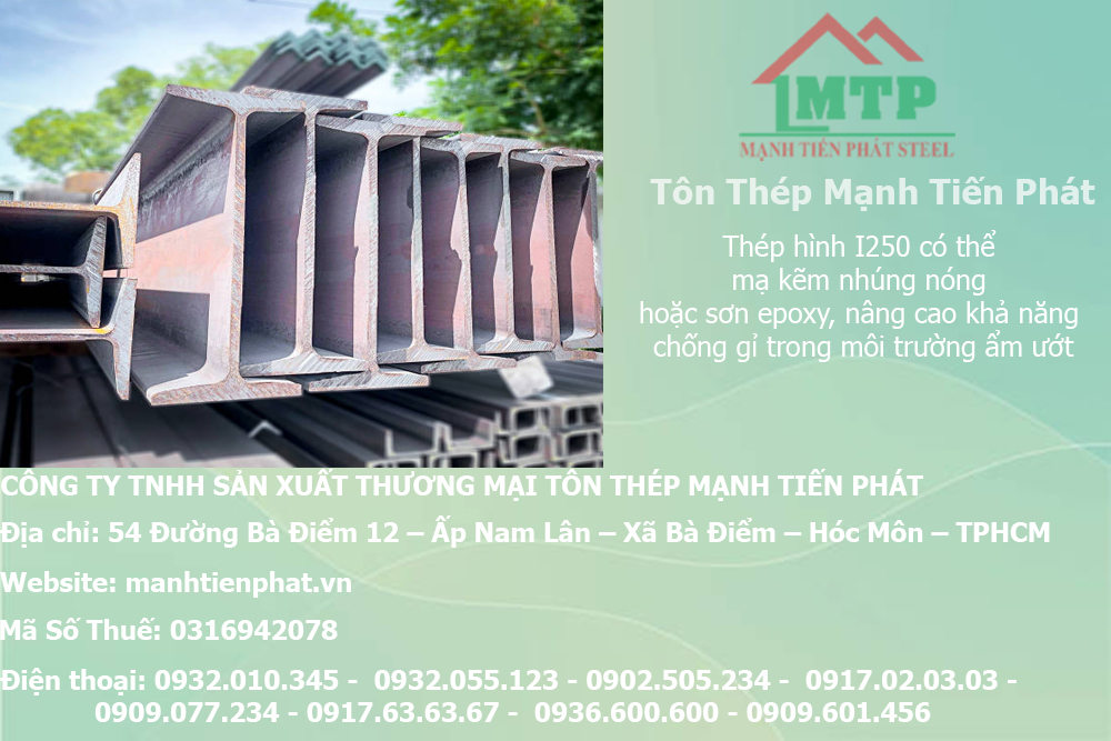 Bảng báo giá thép hình I250 An Khánh AKS tại Vĩnh Long 9 gia thep hinh cty mtp