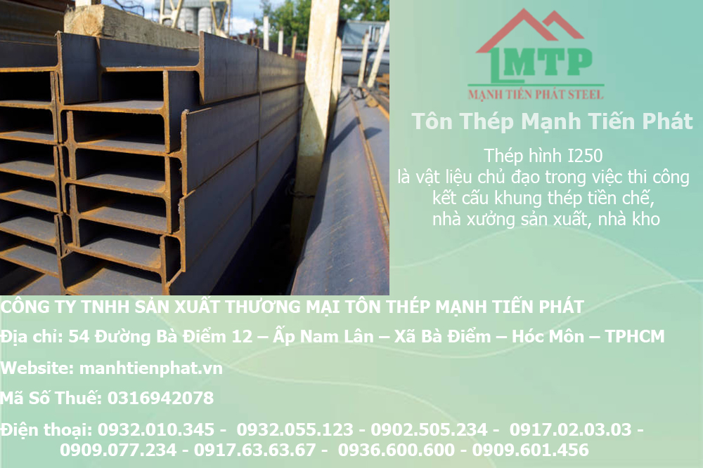 Bảng báo giá thép hình I250 An Khánh AKS tại Quận 10 8 gia thep hinh i mtp