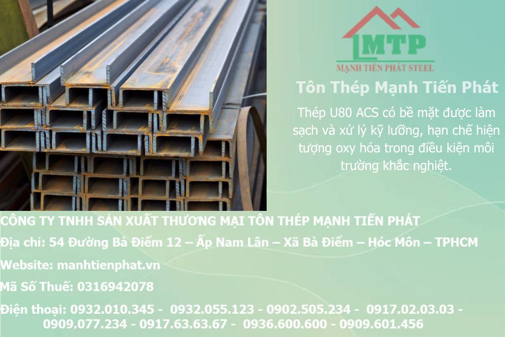 Bảng báo giá thép hình U80 Á Châu ACS tại Phường Tân Hưng 6 sat u gia thep u a chau