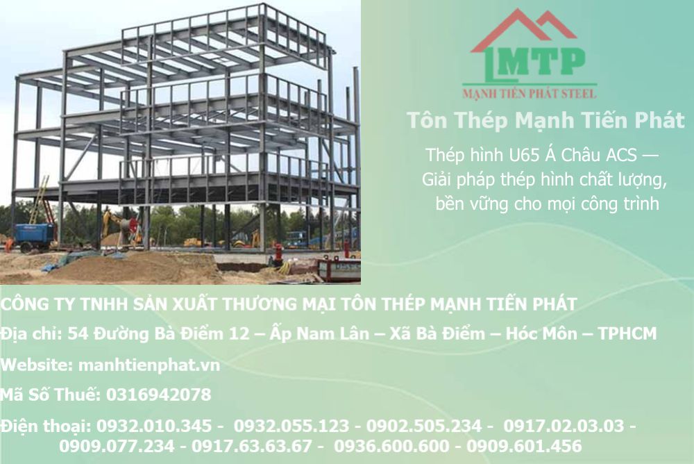 Bảng báo giá thép hình U65 Á Châu ACS tại Phường Bình Hưng Hòa 7 thep hinh u65 a chau 01