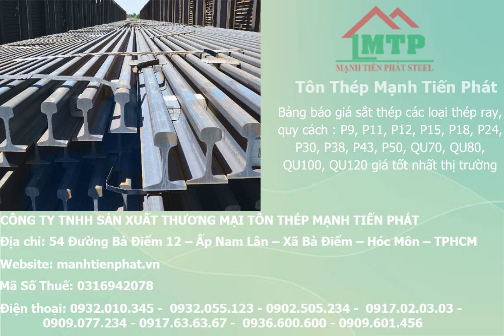 Bảng báo giá sắt thép các loại thép ray 6 bang bao gia thep ray