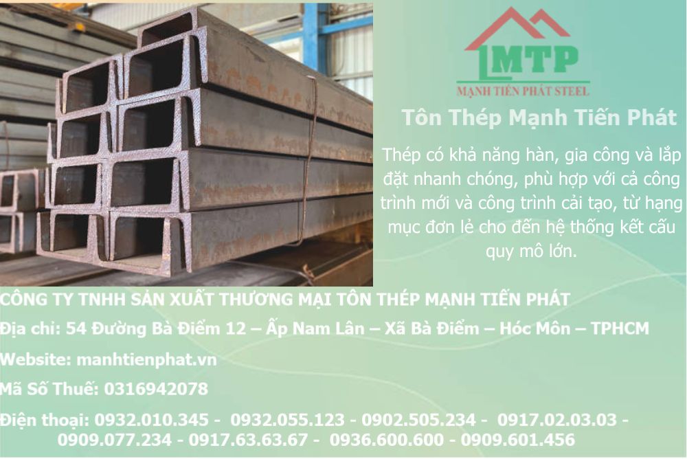 Bảng báo giá thép hình U100 Á Châu ACS tại Phường Tân Sơn Hòa 7 sat chu u a chau