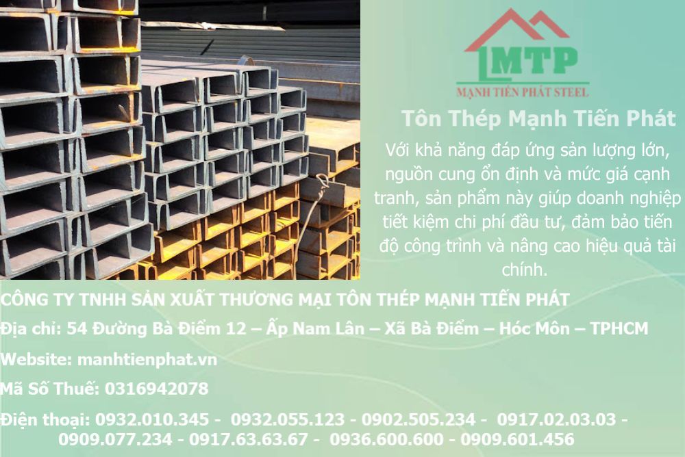 Bảng báo giá thép hình U120 Á Châu ACS tại Phường Tân Sơn Hòa 10 bang bao gia sat u120 acs tphcm mtp 2