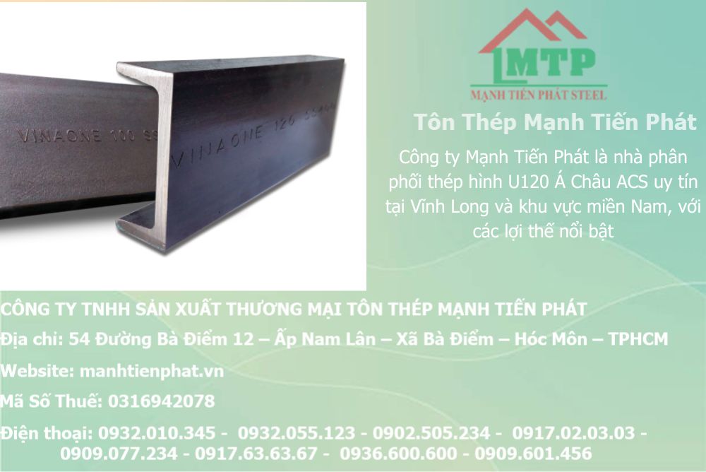 Bảng báo giá thép hình U120 Á Châu ACS tại Cà Mau 11 bang bao gia sat u120 acs tphcm mtp