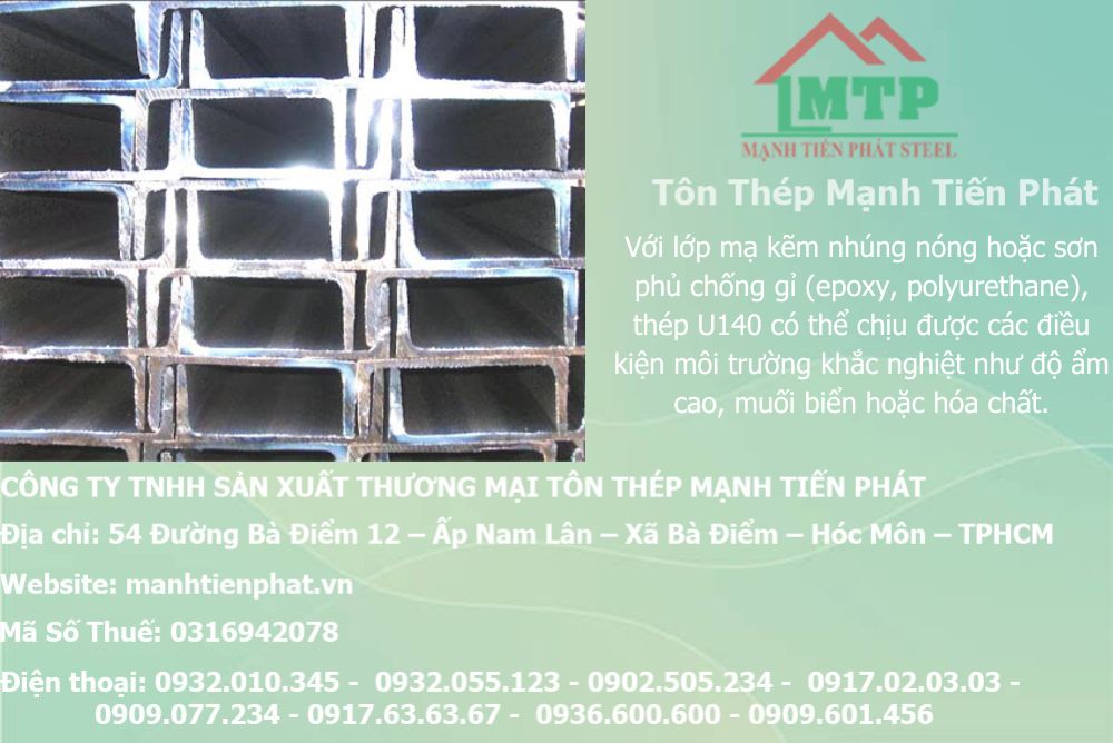Bảng báo giá thép hình U140 Á Châu ACS tại Phường Chợ Lớn 7 bang bao gia thep u140 acs manh tien phat gia tot 1