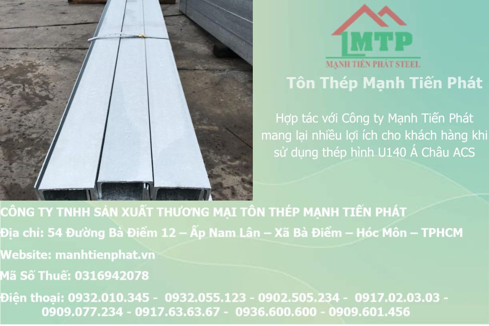 Bảng báo giá thép hình U140 Á Châu ACS tại Phường Bảy Hiền 12 gia thep u140 1