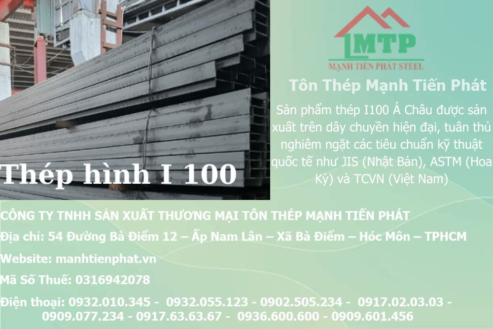 Bảng báo giá thép hình I100 Á Châu ACS tại Phường Tam Bình 8 bang bao gia thep hinh i100 10
