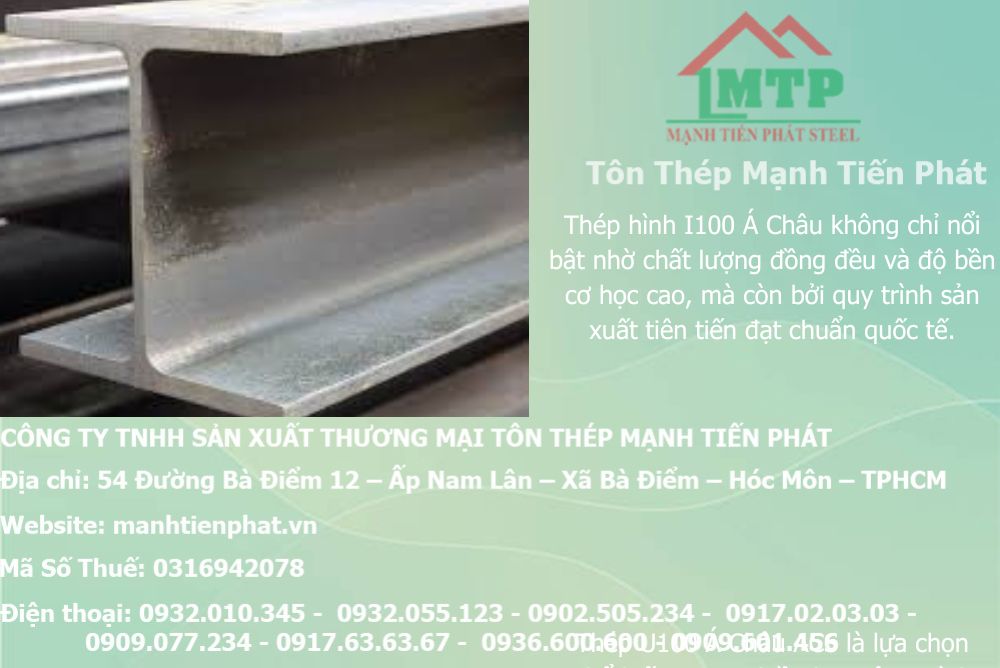 Bảng báo giá thép hình I100 Á Châu ACS tại Đồng Tháp 9 bang bao gia thep hinh i100 15