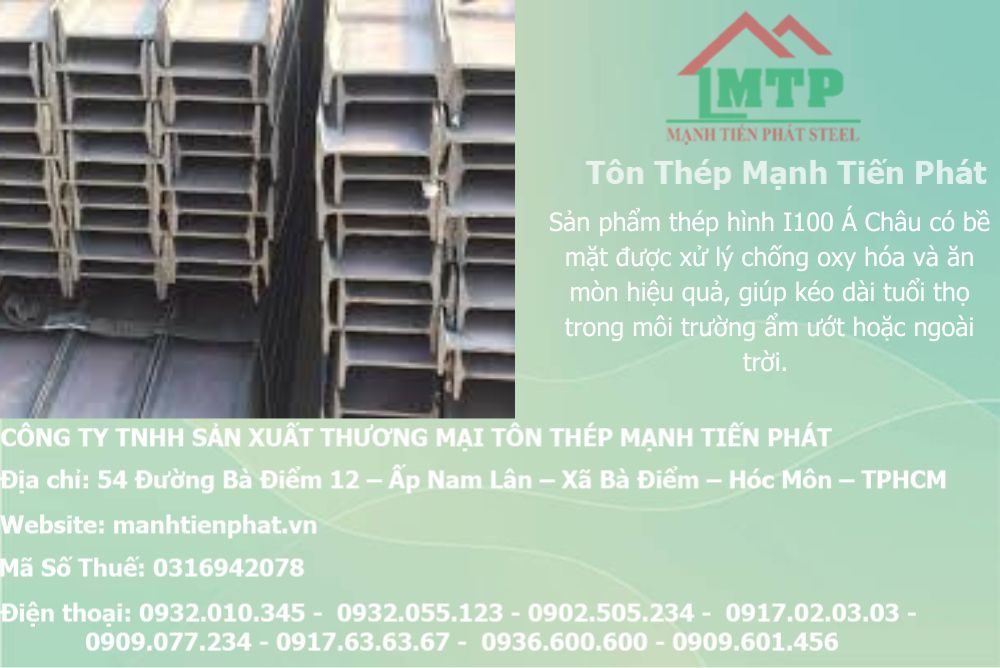 Bảng báo giá thép hình I100 Á Châu ACS tại Đồng Tháp 8 bang bao gia thep hinh i100 18
