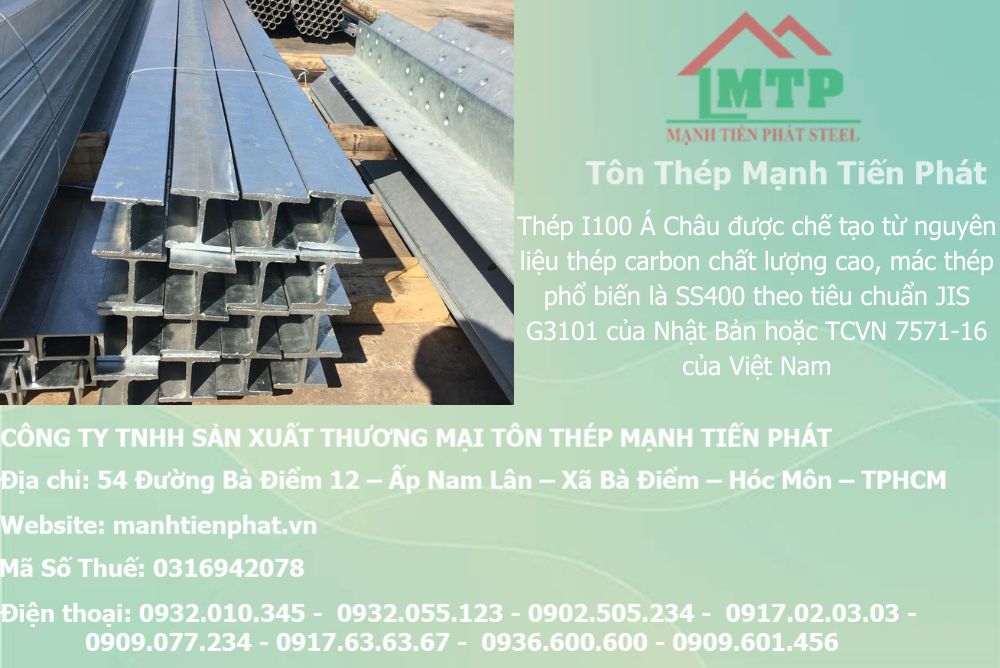 Bảng báo giá thép hình I100 Á Châu ACS tại Phường Bình Trị Đông 8 bang bao gia thep hinh i100 2