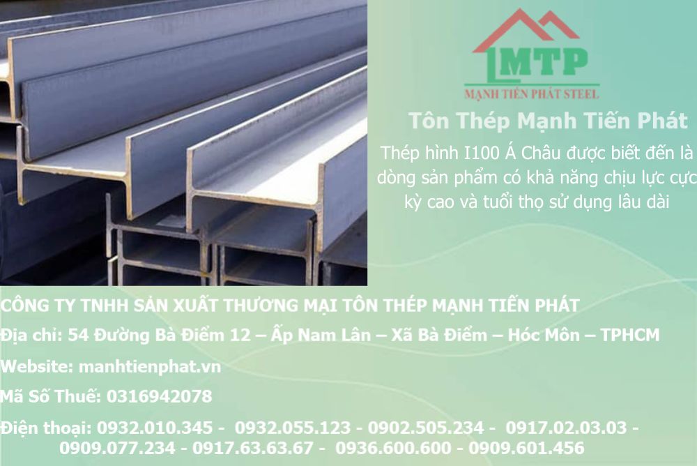 Bảng báo giá thép hình I100 Á Châu ACS tại Thành phố Cần Thơ 6 bang bao gia thep hinh i100 21