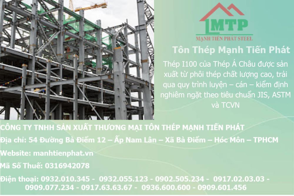 Bảng báo giá thép hình I100 Á Châu ACS tại Phường Tam Bình 6 bang bao gia thep hinh i100 23