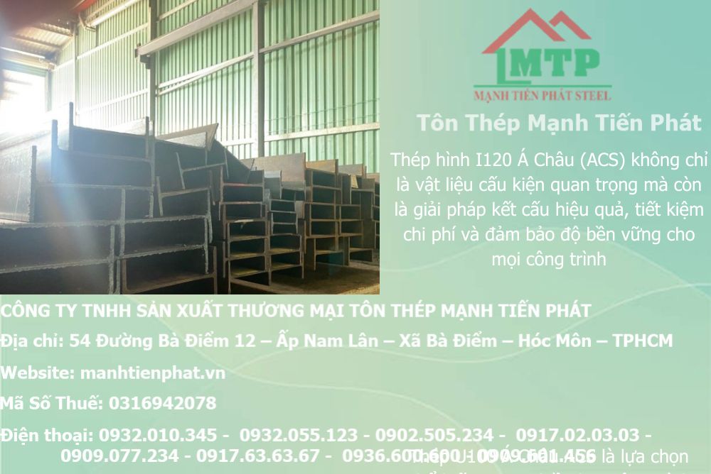 Bảng báo giá thép hình I120 Á Châu ACS tại Phường Cầu Ông Lãnh 6 bang bao gia thep hinh i120 15