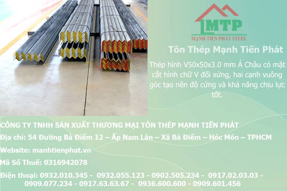 Bảng báo giá thép hình V50x50x3.0mm Á Châu ACS tại Phường Minh Phụng (Quận 11 (cũ)) 8 thep V50x50x3.0mm a chau 3