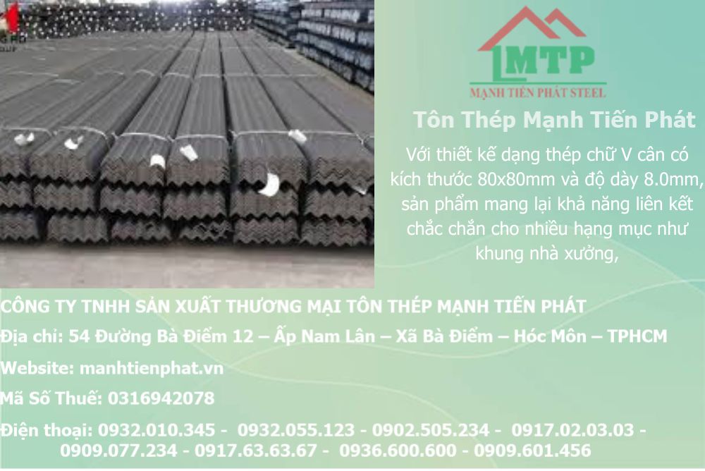 Bảng báo giá thép hình V80x80x8.0mm Á Châu ACS tại Đắk Lắk 6 thep V80x80x8.0mm a chau 35