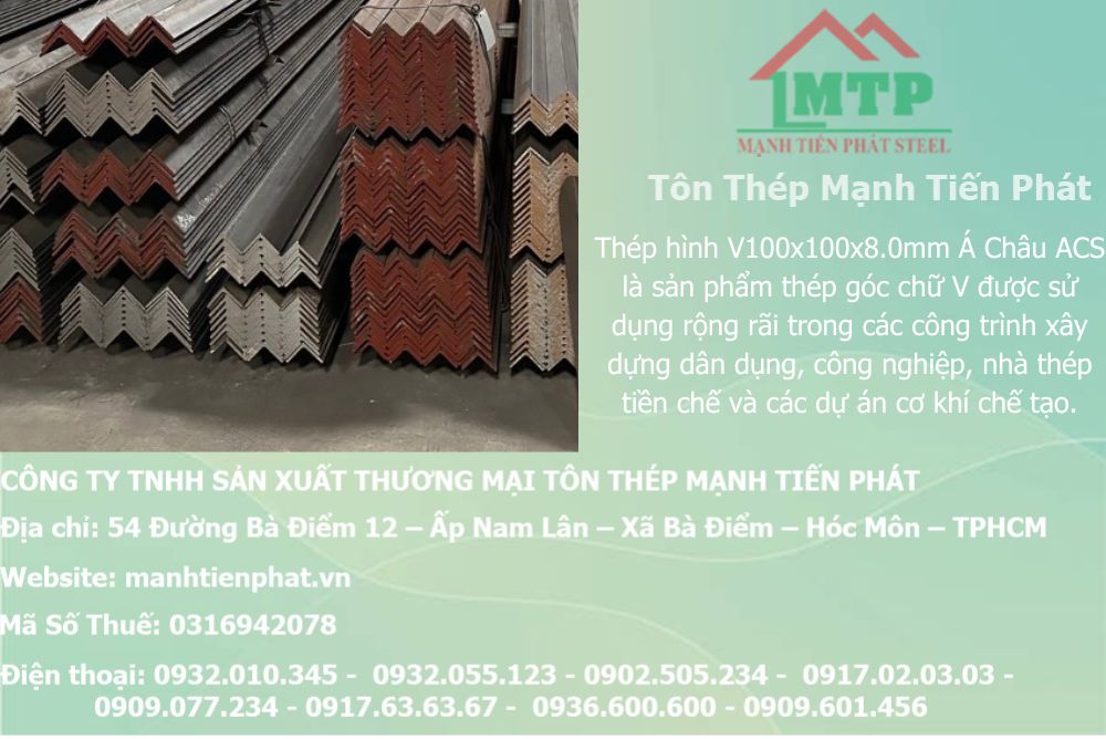 Bảng báo giá thép hình V100x100x8.0mm Á Châu ACS tại Phường An Khánh (TP. Thủ Đức cũ) 9 thep V100x100x8.0mm a chau 29